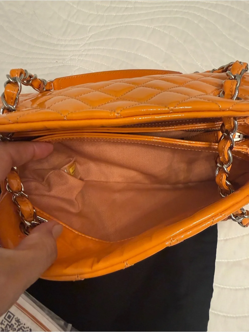 Vintage🧡 Extremely beautiful item✨CHANEL Bowling bag Mademoiselle Matelasse Coco